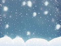 Winter Christmas background with blue sky Royalty Free Stock Photo
